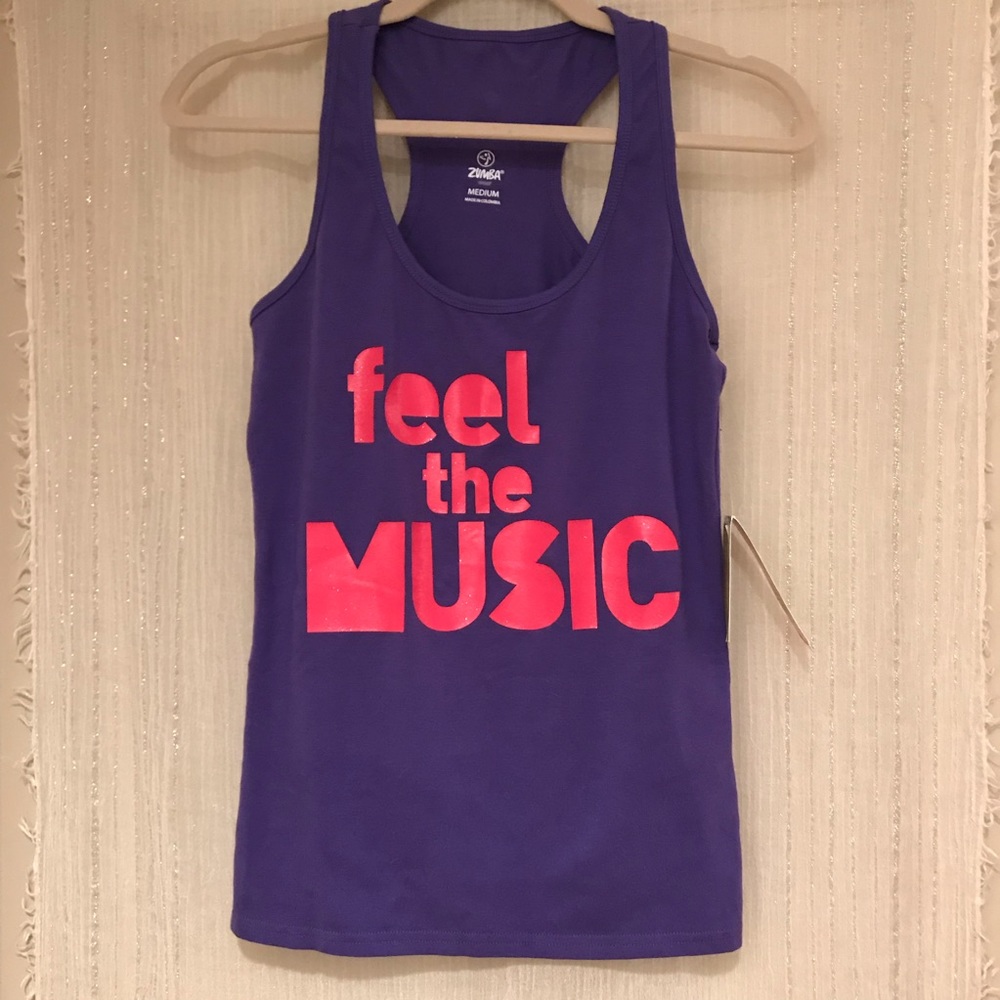 ZUMBA Fitness Electrify Racerback tank PURPLE M